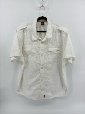 Jordan Men's Short Sleeve Button-Up Shirt - White